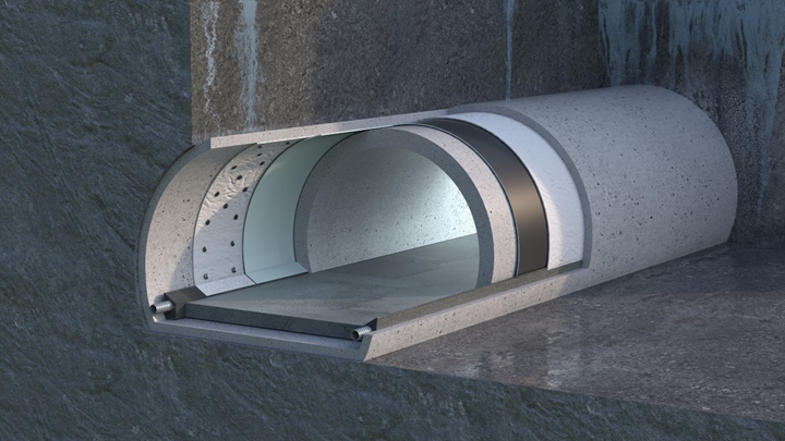 Dáždnikový drenážny systém – stropný tunel